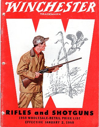1958 Winchester Wholesale-Retail Price List  1958 Winchester Wholesale-Retail Price List