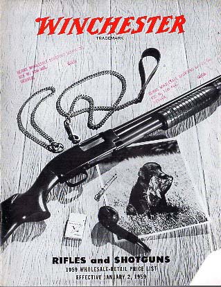 1959 Winchester Wholesale-Retail Price List  1959 Winchester Wholesale-Retail Price List