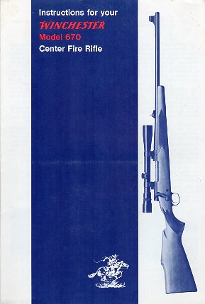 1977 Winchester Model 670 Instr.