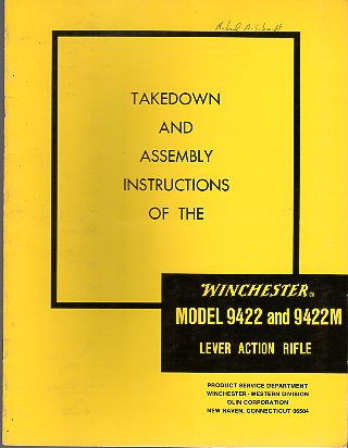 Winchester Model 9422/9422M Take-Down Instr.