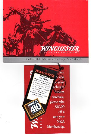 2001 Winchester Model 9410 Manual