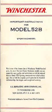 Winchester Model 52B Instr.