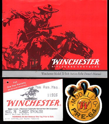 Winchester/USRA Model 70 Manual