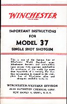 Winchester Model 37 Instructions