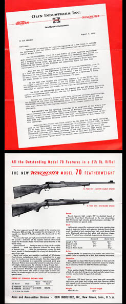 1952 Winchester Model 70 Ftwt .308 Announcement  1952 Winchester Model 70 Ftwt .308 Announcement