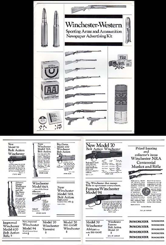 1972 Winchester Dealer Ad Proofs