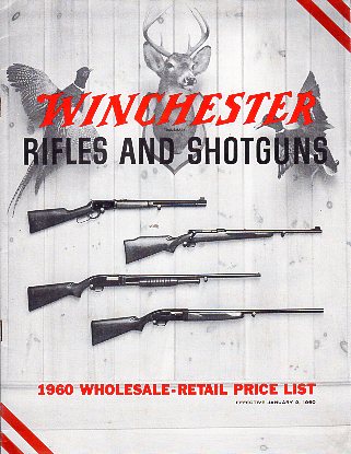 1960 Winchester Wholesale-Retail Price List  1960 Winchester Wholesale-Retail Price List