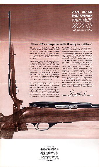 1964 Weatherby Mark XXII Adv.