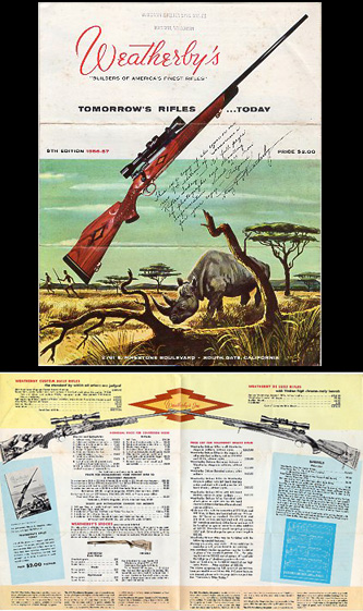 1956 Weatherby Mailer/Price List